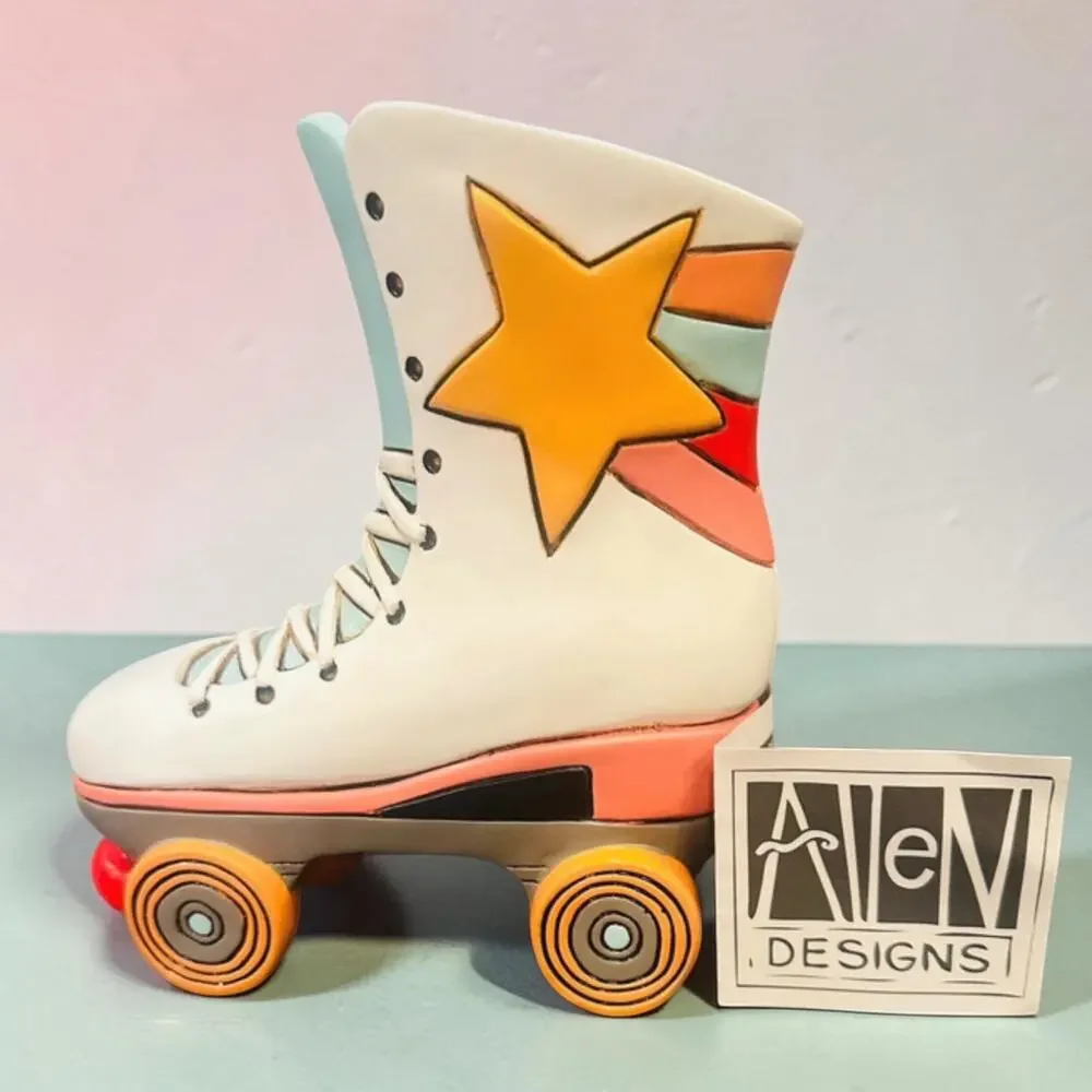 Allen Designs Retro Roller Skate Planter Polyresin NWT